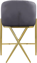 Load image into Gallery viewer, Xavier Grey Velvet Counter Stool