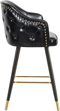 Load image into Gallery viewer, Barbosa Black Faux Leather Counter/Bar Stool