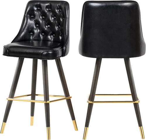 Portnoy Black Faux Leather Counter/Bar Stool