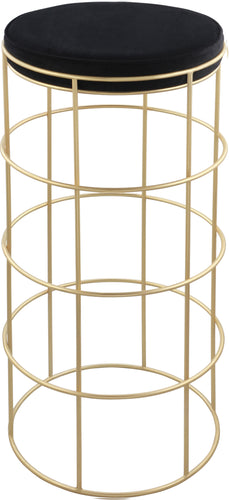 Rebar Black Velvet Bar Stool