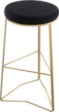 Load image into Gallery viewer, Tres Black Velvet Bar Stool
