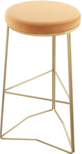Load image into Gallery viewer, Tres Mango Velvet Bar Stool