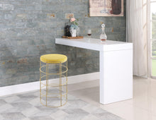 Load image into Gallery viewer, Rebar Yellow Velvet Bar Stool