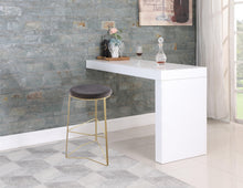 Load image into Gallery viewer, Tres Grey Velvet Bar Stool