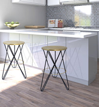 Load image into Gallery viewer, Mercury Black / Gold Counter Stool