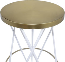 Load image into Gallery viewer, Mercury White / Gold Counter Stool