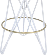 Load image into Gallery viewer, Mercury White / Gold Counter Stool