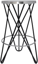 Load image into Gallery viewer, Mercury Black / Silver Counter Stool