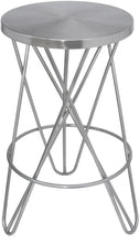 Load image into Gallery viewer, Mercury Silver Counter Stool