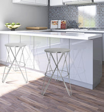 Load image into Gallery viewer, Mercury Silver Counter Stool