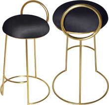 Load image into Gallery viewer, Ring Black Velvet Counter Stool