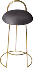 Load image into Gallery viewer, Ring Grey Velvet Counter Stool