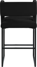 Load image into Gallery viewer, Caleb Black Velvet Counter Stool