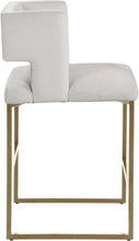 Load image into Gallery viewer, Caleb Cream Velvet Counter Stool