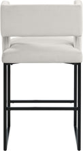 Load image into Gallery viewer, Caleb Cream Velvet Counter Stool
