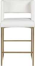 Load image into Gallery viewer, Caleb White Faux Leather Counter Stool