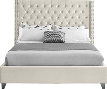 Load image into Gallery viewer, Aiden Cream Velvet Full Bed