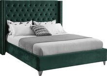 Load image into Gallery viewer, Aiden Green Velvet Full Bed