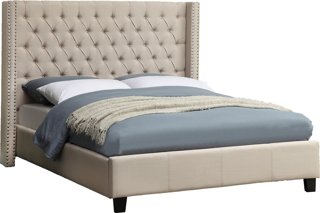 Ashton Beige Linen Full Bed