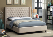 Load image into Gallery viewer, Ashton Beige Linen Queen Bed