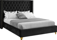 Load image into Gallery viewer, Barolo Black Velvet King Bed