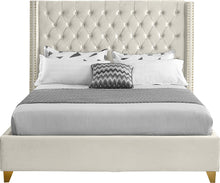Load image into Gallery viewer, Barolo Cream Velvet King Bed