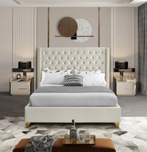 Load image into Gallery viewer, Barolo Cream Velvet King Bed