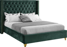 Load image into Gallery viewer, Barolo Green Velvet Full Bed