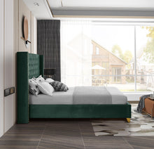Load image into Gallery viewer, Barolo Green Velvet Full Bed