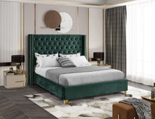 Load image into Gallery viewer, Barolo Green Velvet Full Bed