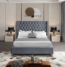 Load image into Gallery viewer, Barolo Grey Velvet Full Bed