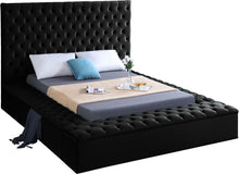 Load image into Gallery viewer, Bliss Black Velvet Queen Bed (3 Boxes)