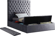 Load image into Gallery viewer, Bliss Grey Velvet Twin Bed (3 Boxes)