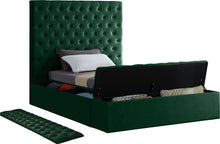 Load image into Gallery viewer, Bliss Green Velvet Twin Bed (3 Boxes)