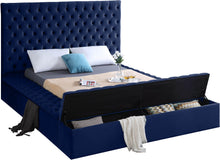 Load image into Gallery viewer, Bliss Navy Velvet Full Bed (3 Boxes)