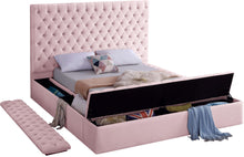 Load image into Gallery viewer, Bliss Pink Velvet Queen Bed (3 Boxes)