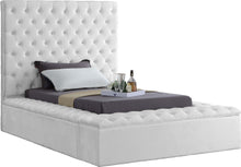 Load image into Gallery viewer, Bliss White Velvet Twin Bed (3 Boxes)