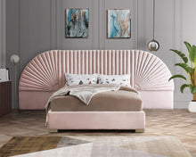 Load image into Gallery viewer, Cleo Pink Velvet Queen Bed (3 Boxes)