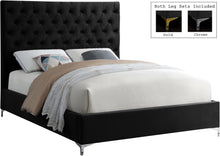 Load image into Gallery viewer, Cruz Black Velvet Full Bed