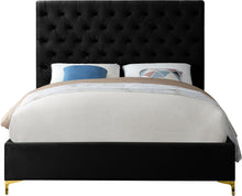 Load image into Gallery viewer, Cruz Black Velvet King Bed