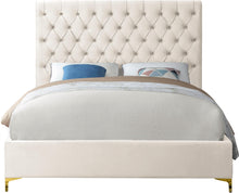 Load image into Gallery viewer, Cruz Cream Velvet King Bed