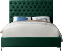 Load image into Gallery viewer, Cruz Green Velvet Queen Bed