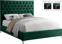 Load image into Gallery viewer, Cruz Green Velvet King Bed