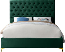 Load image into Gallery viewer, Cruz Green Velvet King Bed