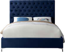 Load image into Gallery viewer, Cruz Navy Velvet Full Bed