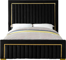 Load image into Gallery viewer, Dolce Black Velvet King Bed (3 Boxes)