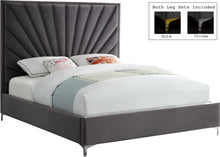 Load image into Gallery viewer, Eclipse Grey Velvet King Bed