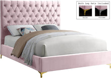 Load image into Gallery viewer, Cruz Pink Velvet Queen Bed