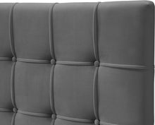 Load image into Gallery viewer, Elly Grey Velvet Full Bed