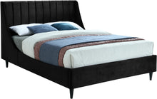 Load image into Gallery viewer, Eva Black Velvet Queen Bed